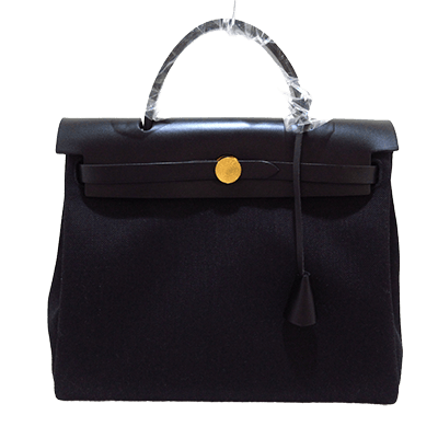 エルメス エールバッグジップPM 黒 トワルミリタリー×ヴァッシュハンター