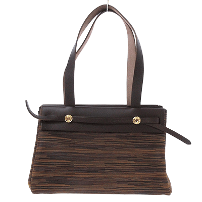 エルメス エールバッグカバスPM ダークブラウン×マルチ ヴィブラート×ボックスカーフ