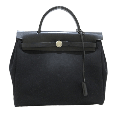 エルメス エールバッグPM 黒 トワルオフィシエ×レザー