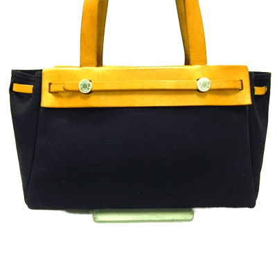 エルメス エールバッグカバスPM 黒×ベージュ トワルオフィシエ×ボックスカーフ