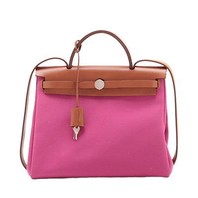 エルメス エールバッグジップPM トワルアッシュ ベージュ シルバー