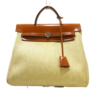 エルメス リュックサック エールバッグPM ブラウン×アイボリー ボックスカーフ×トワルアッシュ