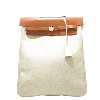 エルメス リュックサック エールバッグアドPM アイボリー×ブラウン  トワルアッシュ×ボックスカーフ