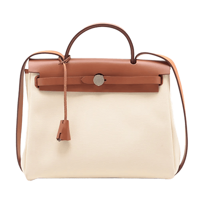 エルメス エールバッグジップPM トワルオフィシエ×カーフレザー カーキ シルバー