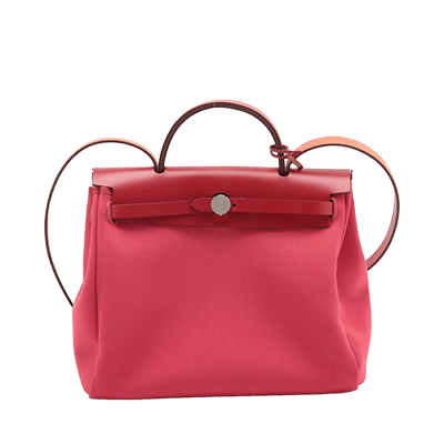 エルメス エールバッグジップPM トワルミリタリー アイボリー シルバー