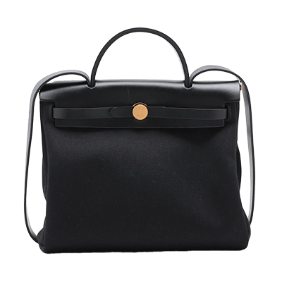 エルメス エールバッグジップPM トワルゴエラン ブラック ゴールド