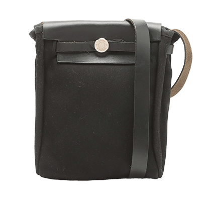 エルメス エールバッグTPM トワルオフィシエ×カーフレザー ブラック シルバー