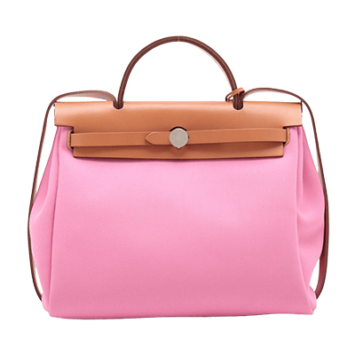 エルメス エールバッグジップPM トワルオフィシエ ピンク シルバー