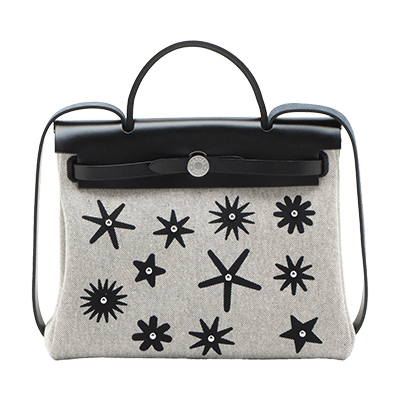 エルメス エールバッグジップPM トワルアッシュ×ヴァッシュハンター ブラック シルバー