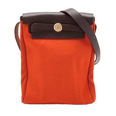 エルメス エールバッグTPM トワルオフィシエ×ヴァッシュハンター オレンジ×ブラウン ゴールド