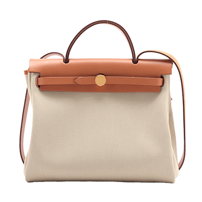 エルメス エールバッグジップPM トワルアッシュ ブラウン ゴールド