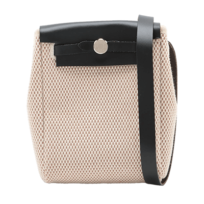 エルメス エールバッグTPM トワルGM×カーフレザー ブラック シルバー