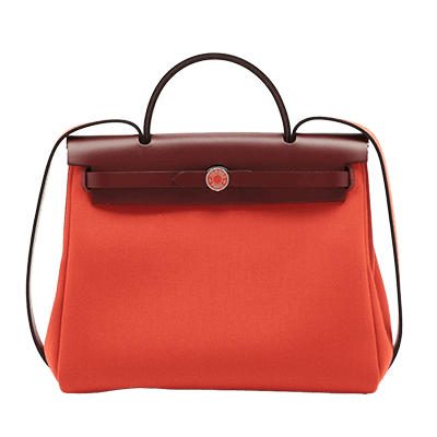 エルメス エールバッグジップPM トワルミリタリー レッド シルバー