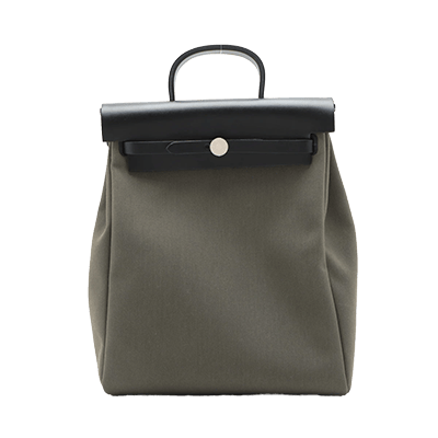 エルメス エールバッグジップPM トワルミリタリー カーキ シルバー