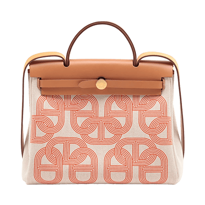 エルメス エールバッグジップPM シェーヌダンクル トワルアッシュ×ヴァッシュハンター ベージュ×ナチュラル ゴールド