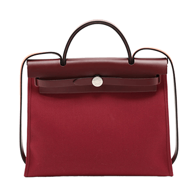 エルメス エールバッグジップPM トワルミリタリー レッド シルバー