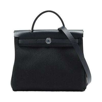 エルメス エールバッグジップPM トワルミリタリー ディープブルー シルバー