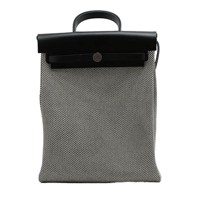 エルメス エールバッグ ジップ アドPM トワルGM ブラック シルバー