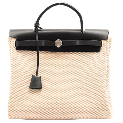 エルメス エールバッグPM トワルGM ブラック シルバー