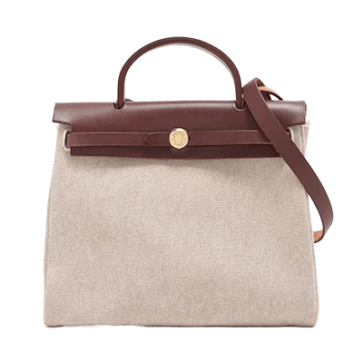 エルメス エールバッグPM トワルアッシュ ブラウン ゴールド