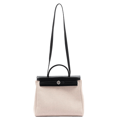 エルメス エールバッグPM トワルGM ブラック シルバー