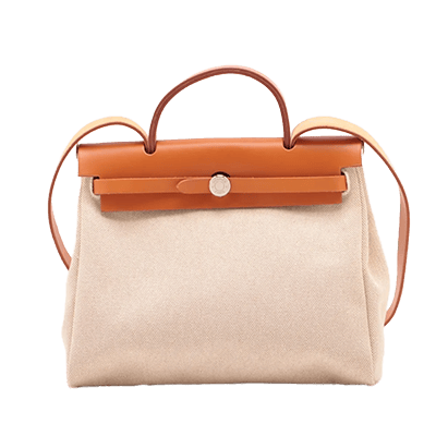 エルメス エールバッグPM トワルアッシュ×ヴァッシュハンター ベージュ シルバー