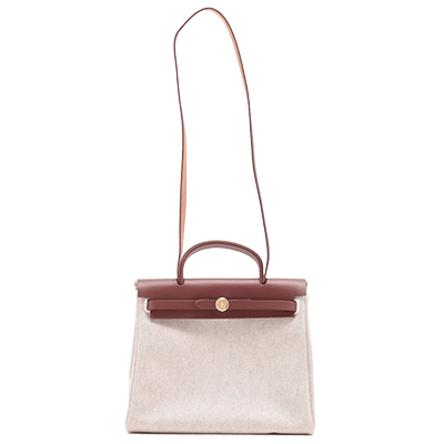 エルメス エールバッグPM トワルアッシュ ブラウン ゴールド