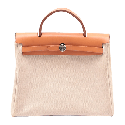 エルメス エールバッグPM トワルアッシュ×レザー シルバー