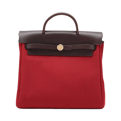 エルメス エールバッグアドPM トワルミロード レッド ゴールド
