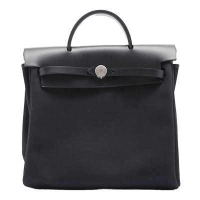 エルメス エールバッグアドPM トワルオフィシエ ブラック シルバー