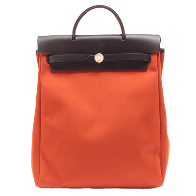 エルメス エールバッグアドPM トワルオフィシエ×カーフレザー レッド×オレンジ ゴールド