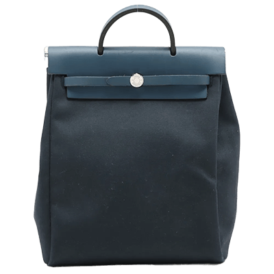 エルメス エールバッグアドPM トワルオフィシエ ネイビー シルバー