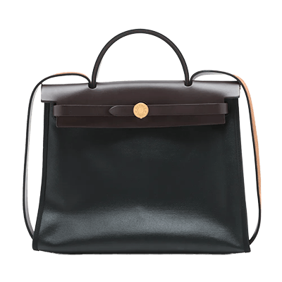 エルメス エールバッグジップPM トワルアッシュ ベルリンヌ×ヴァッシュハンター ブラック ゴールド