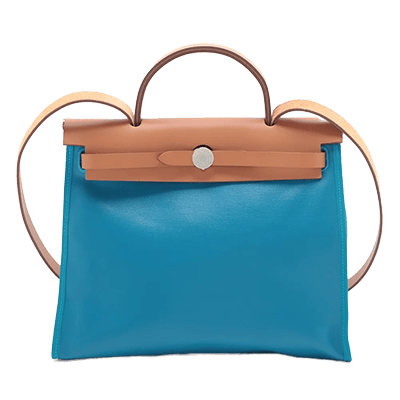 エルメス エールバッグジップPM トワルアッシュベルリンヌ×ヴァッシュハンター ブルーザンジバル シルバー