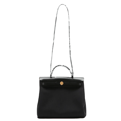 エルメス エールバッグジップPM トワルミリタリー ブラック ゴールド