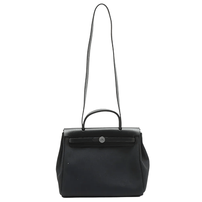 エルメス エールバッグジップPM トワルミリタリー ブラック シルバー