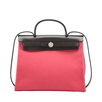 エルメス エールバッグジップPM トワルミリタリー×ヴァッシュハンター ピンク シルバー