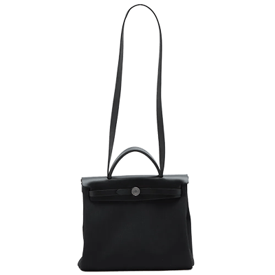 エルメス エールバッグジップPM トワルミリタリー ブラック シルバー