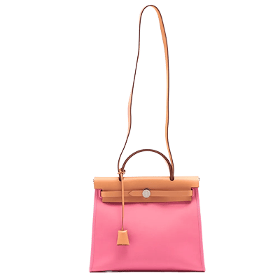 エルメス エールバッグジップPM トワルオフィシエ×ヴァッシュハンター 2WAYハンドバッグ ローズアザレ シルバー