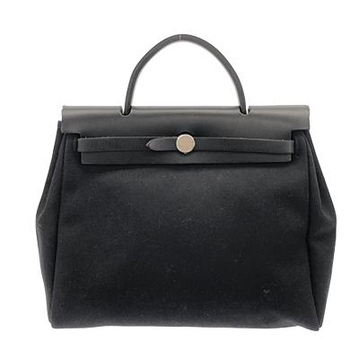 エルメス エールバッグPM 黒 トワルオフィシエ×レザー