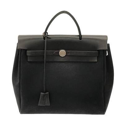 エルメス エールバッグPM 黒 トワルオフィシエ×レザー