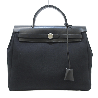 エルメス エールバッグPM 黒 トワルオフィシエ×レザー