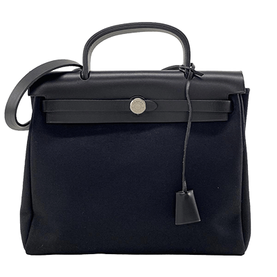 エルメス エールバッグPM 黒 トワルオフィシエ×レザー