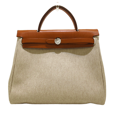 エルメス エールバッグPM アイボリー×ブラウン トワルアッシュ×ボックスカーフ