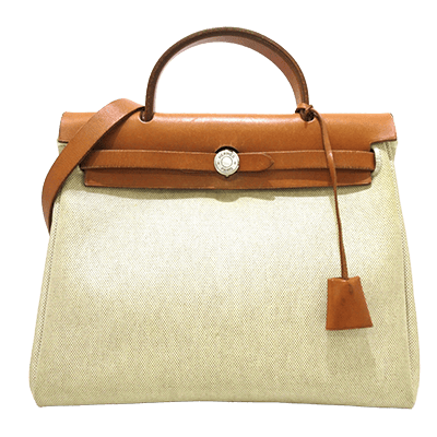 エルメス エールバッグPM アイボリー×ブラウン トワルアッシュ×ボックスカーフ