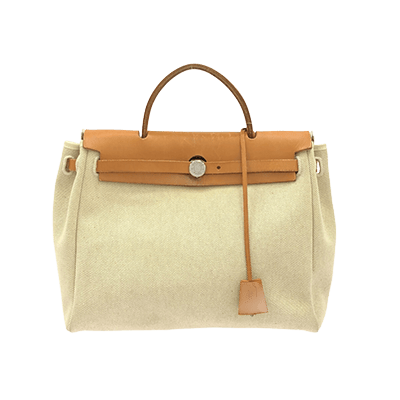 エルメス エールバッグPM アイボリー×ブラウン×ライトブラウン トワルアッシュ×ボックスカーフ