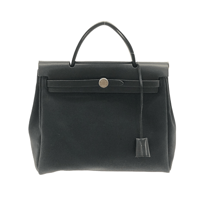 エルメス エールバッグPM 黒 キャンバス×レザー