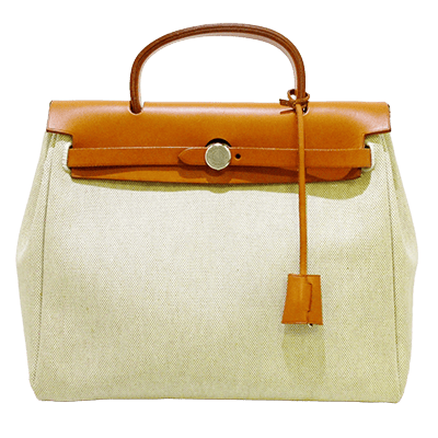 エルメス エールバッグPM アイボリー×ブラウン トワルアッシュ×ボックスカーフ