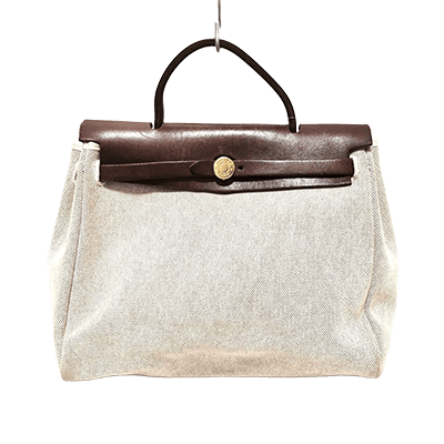 エルメス エールバッグPM アイボリー×ブラウン トワルアッシュ×ボックスカーフ