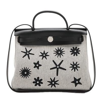 エルメス エールバッグジップPM トワルアッシュxヴァッシュハンター ブラック シルバー